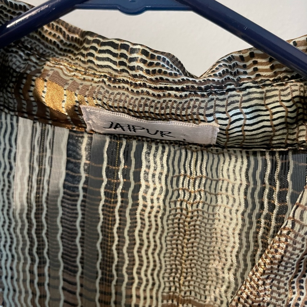 Unique Sheer Button Down Blouse - Work Once Small… - image 2